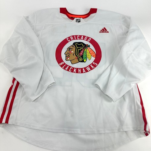 JOHNSON #52 - White Chicago Blackhawks Camp / Practice Jersey - Adidas MIC Size