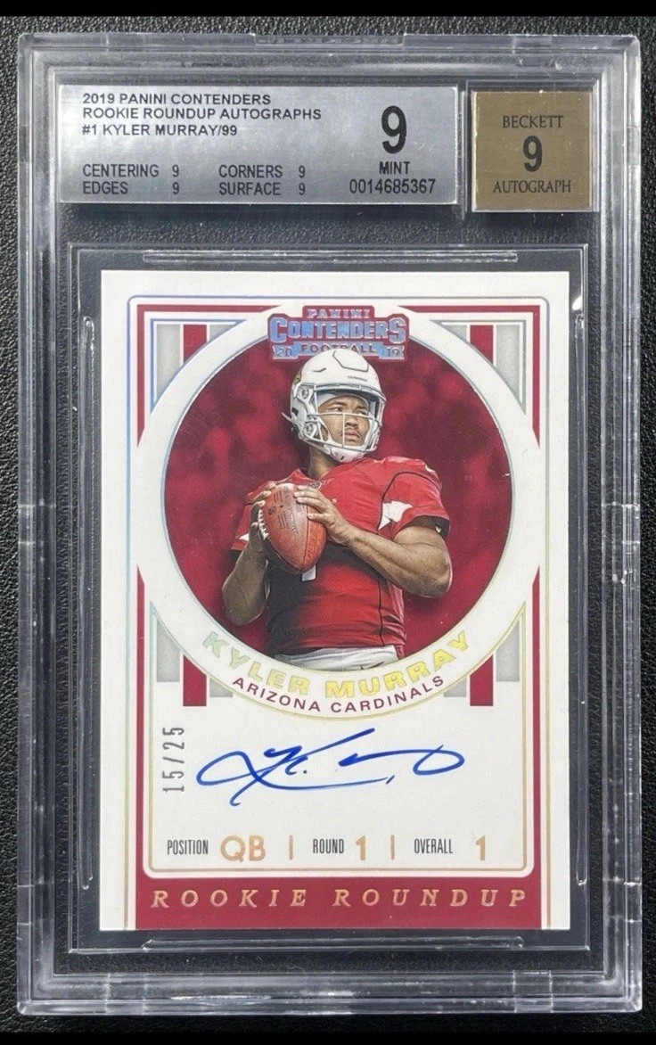 Kyler Murray Panini Contenders Rookie Roundup Autographs #RRAKM Base