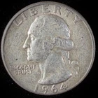 90% Silver 1964 Washington Quarter  - F26G