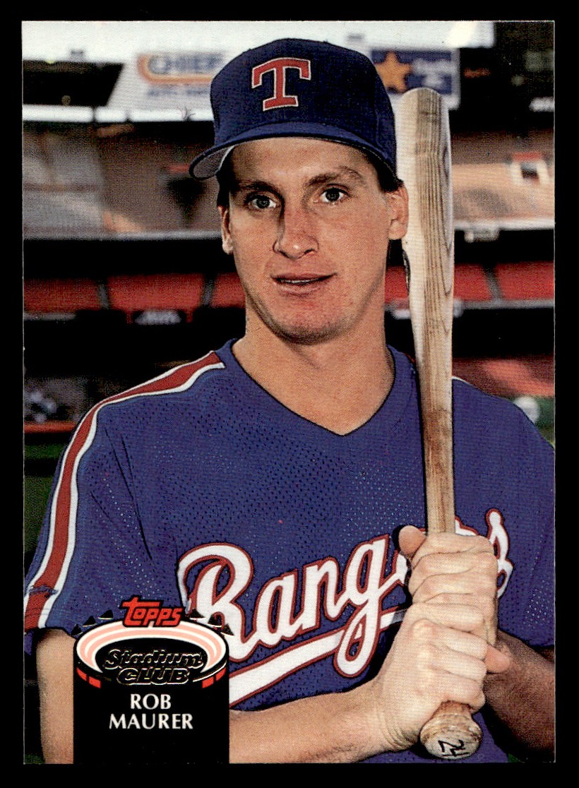 1992 Topps - Rob Maurer Baseball card Texas Rangers Raw Trading Card