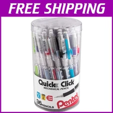 Quick Click Mechanical Pencil, 0.7mm, Assorted Colors, 36-PK