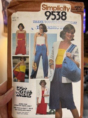 Simplicity 9538 Sewing pattern: Shorts, Dress, Pants, Skirt, Size 14, UNCUT