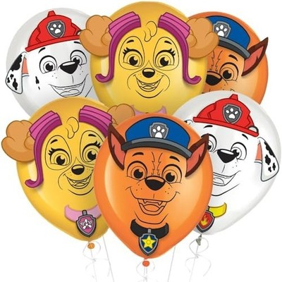 Paw-tastic Paw Patrol Adventures Latex Balloon Deco Kit, 12'' - 6 Count