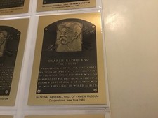 1983 BASEBALL HOF METALLIC PLAQUE CARD  CHARLIE RADBOURNE (OLD HOSS)
