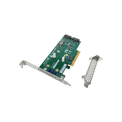 Supermicro AOC-SLG3-2M2 2x NVMe M.2 PCIe 3.0 x8 Full & Low Profile Adapter
