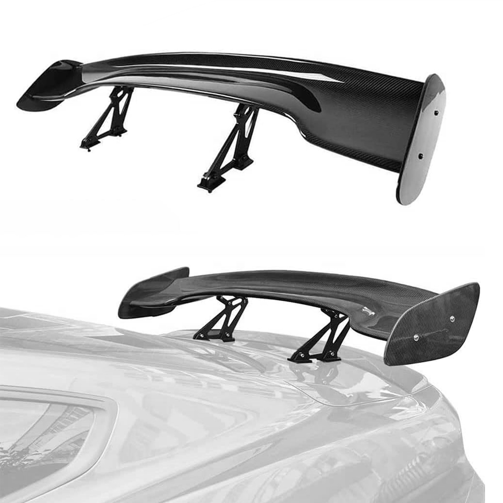 Rear Trunk Spoiler Lip Wing Carbon Fiber Upper For Acura NSX Coupe