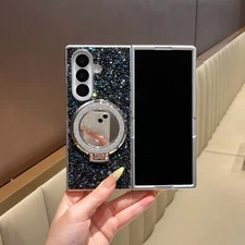 Glitter Magnetic Kickstand Case For Samsung Z Fold 3 4 5 6 7