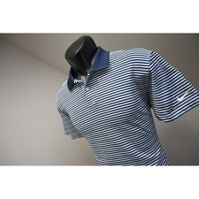 Nike Dri-FIT Polo Shirt Mens Medium Striped Excellent Short Sleeve Golf