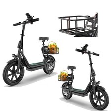 AOVOPRO ESBS 500W 14inch Commuter Electric Scooter with Seat Carry Basket 21MPH