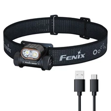 Fenix HM55R 1200 Lumen Lightweight Rechargeable Running Headlamp (Black)