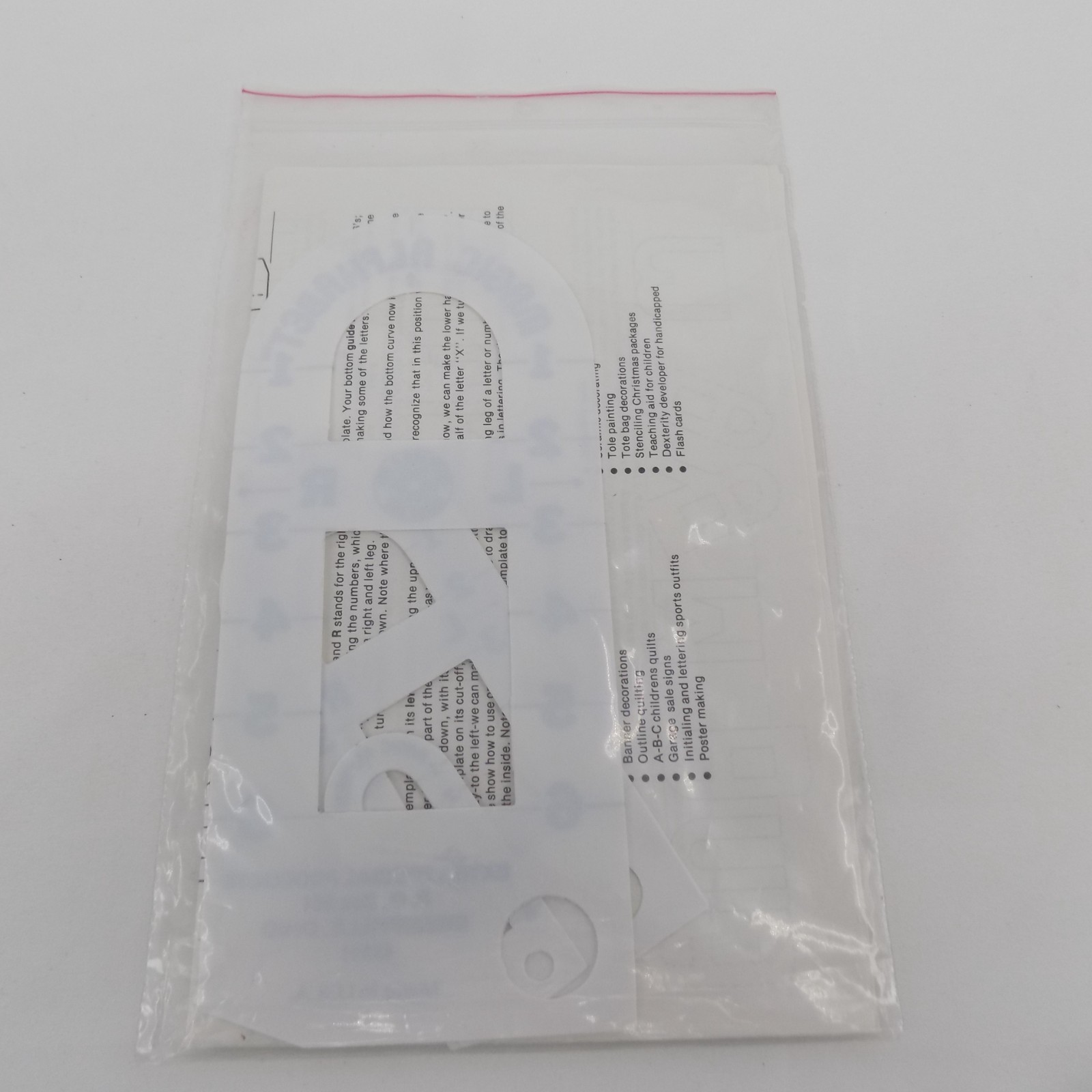 Quilters Magic Alphabet Numbers Template 3 Sizes Quilt Instructions 1981 Vintage