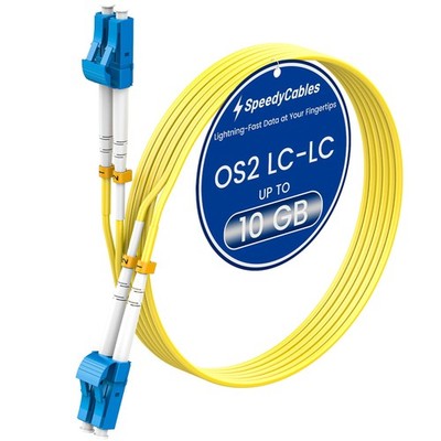 LC To LC Single Mode Fiber Patch Cable 3m/10ft OS2 1G/10Gb Duplex Yellow