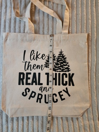 Weihnachten Tragetasche Geschenk Zubehör 13 Zoll dick und fichte lustig Baum - Bild 3 von 4