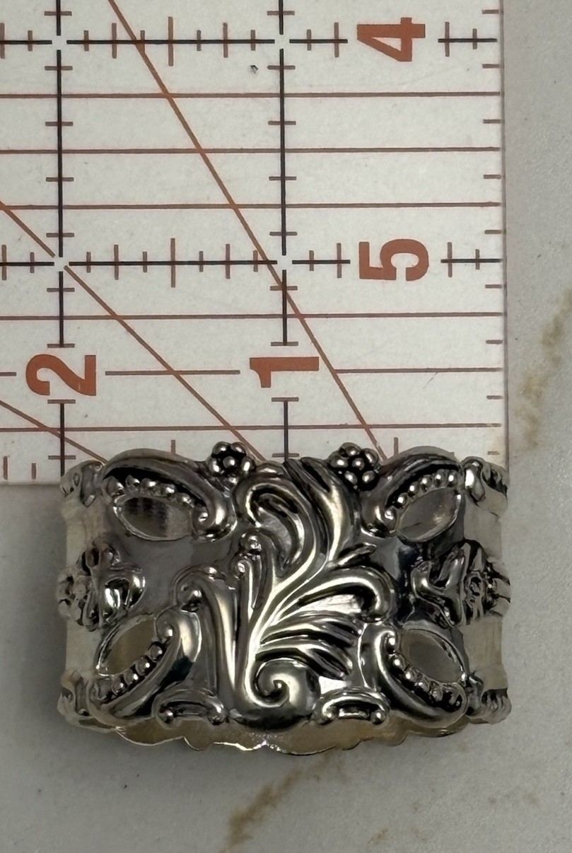 VTG 1993 Godinger 20th Century Baroque Napkin Rings Silverplate Set of 4 w/Box