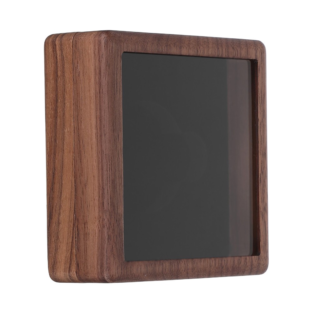Wooden Pocket Watch Display Case - Wood Present Box for Pocket Watch with Clear