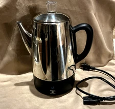 Moss & Stone Percolator Coffee Pot Electric 8/10 Cup Stainless Steel