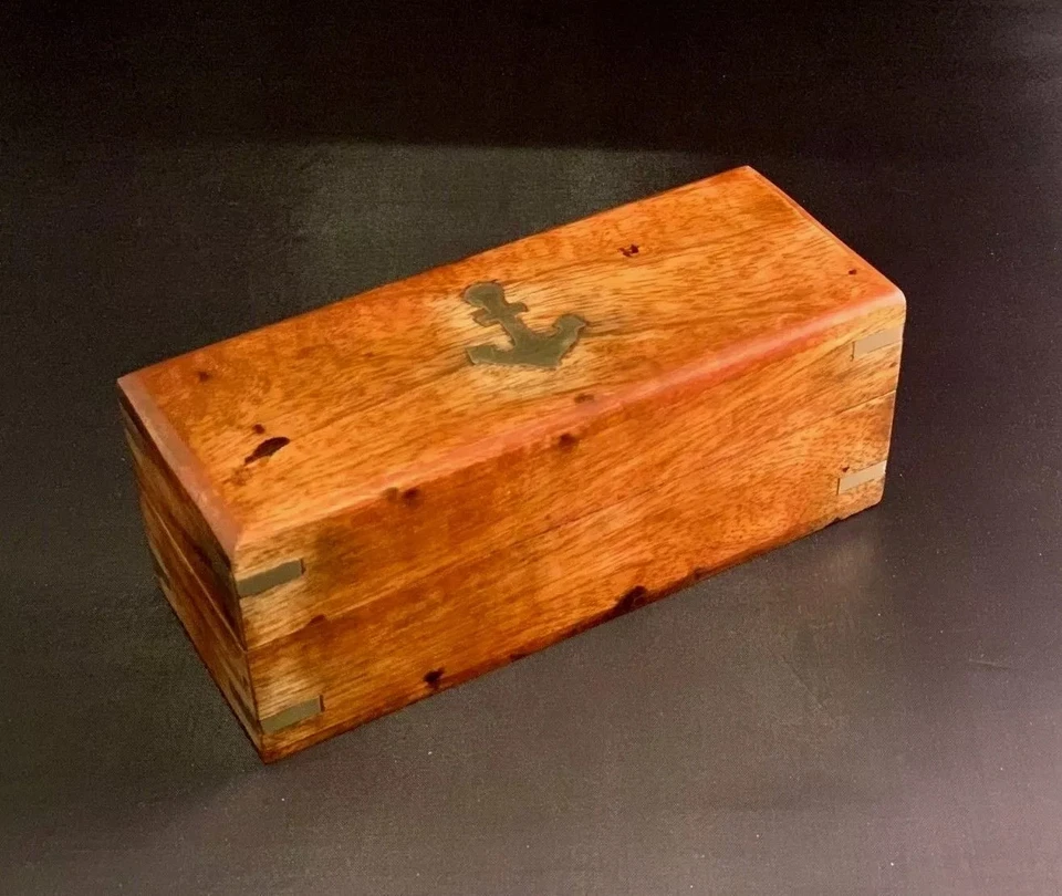 Antique Telescope Handheld Brass Wooden Box Nautical Pirate Spyglass X-mass Gift - Image 2 of 4