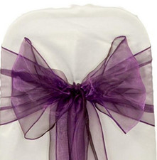 Organza Stuhlschleifen Stuhlbänder Hochzeitsdeko Stuhlhussen Stuhl Schleifen Neu