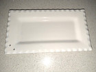 Up to 2 Unbranded 13 1/2"x7 1/2" White Rectangular Ceramic Ribbon Platters