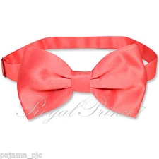 Classic New Coral Men's Pre-tied Bowtie Bow tie wedding Party Prom