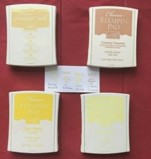 Stampin Up CLASSIC Ink Pad BARELY BANANA, CREAMY CARAMEL, SO SAFFRON YOYO YELLOW