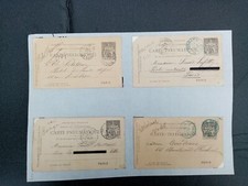 France - 2 carte-télégrammes & 2 carte- pneumatique 1893 à 1900