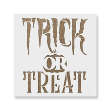 Spooky Trick Or Treat Stencil - Durable  Reusable Mylar Stencils