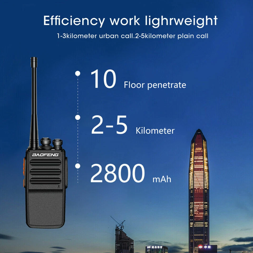 Baofeng BF-C5 Plus Walkie Talkie 5W UHF 400-470MHz Portable Ham Two Way Radio - Image 4 of 4
