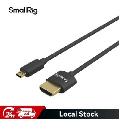 SmallRig Ultra Slim 4K HDMI Cable (D to A Micro HDMI to Full HDMI) 35cm for Sony