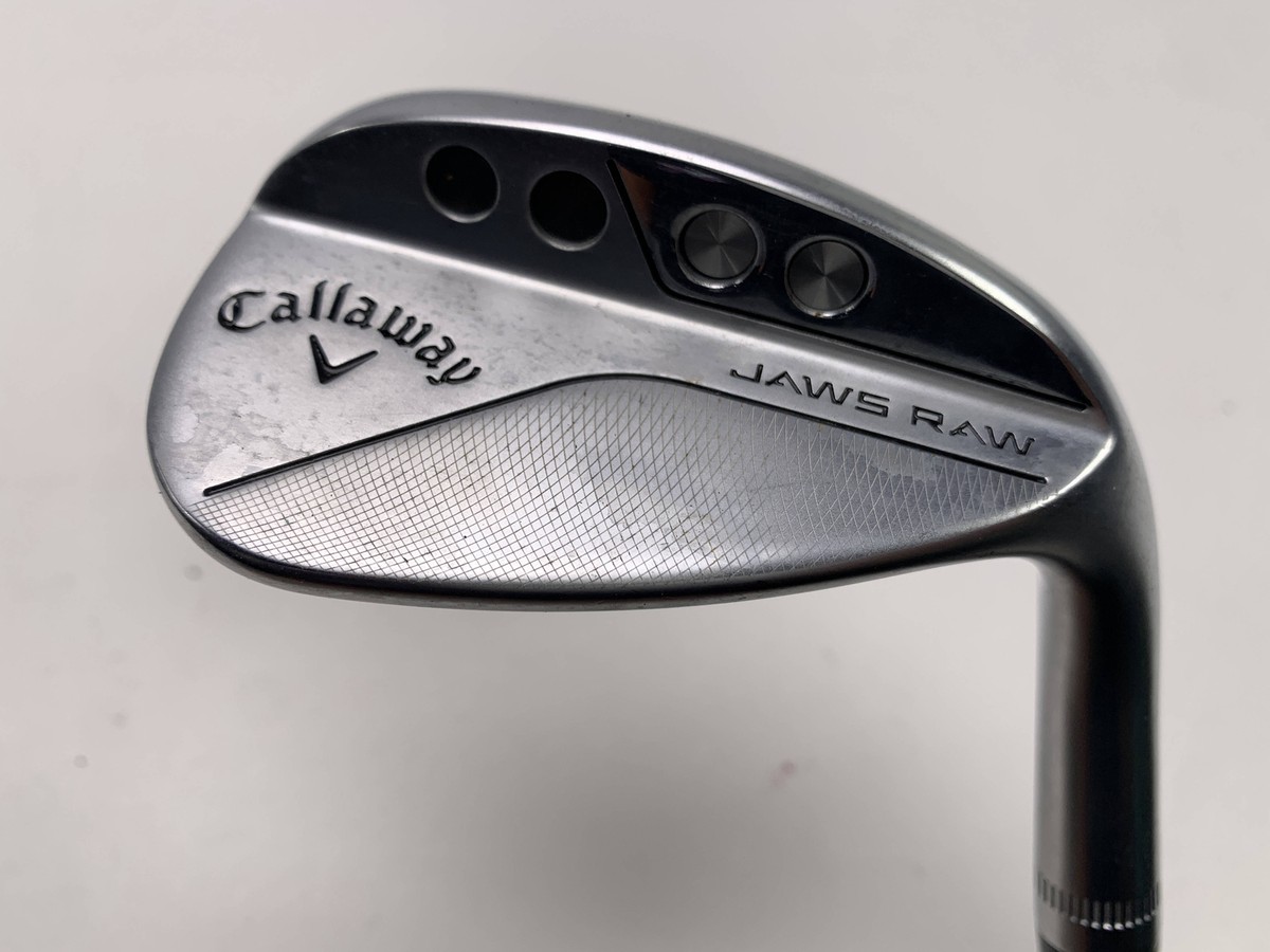 Certified Refurbished Callaway Jaws Raw Chrome Sand Wedge (56°-12° W Grind) – True Temper Dynamic Gold Spinner 115 Shaft, Right-Handed