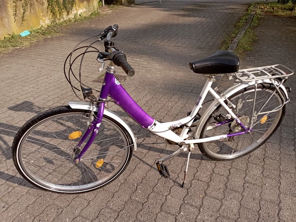 26 ZOLL FAHRRAD SHIMANO 18 GANG 26" MOUNTAINBIKE blau-weiß - Bild 3 von 4