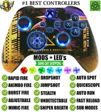 MODS + LEDs Cyber Black Blue Rapid Fire Modded Controller for Xbox Series X S