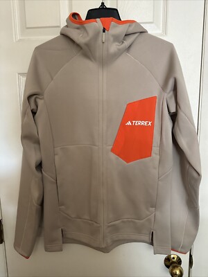 adidas Mens Small TERREX XPERIOR POLAR FLEECE FULL ZIP HOODED JACKET IP1989 NEW
