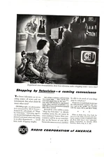 1948 Print Ad RCA  Shopping by Televsion a Coming Convenience Department Store
