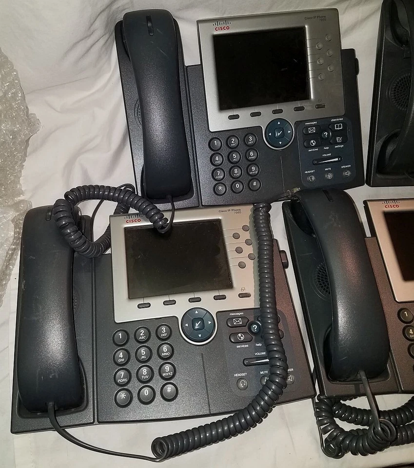 Lot 5x Cisco IP Phones 7965 Unified IP VoIP Office Business Phones CP-7965G Used - Image 2 of 4