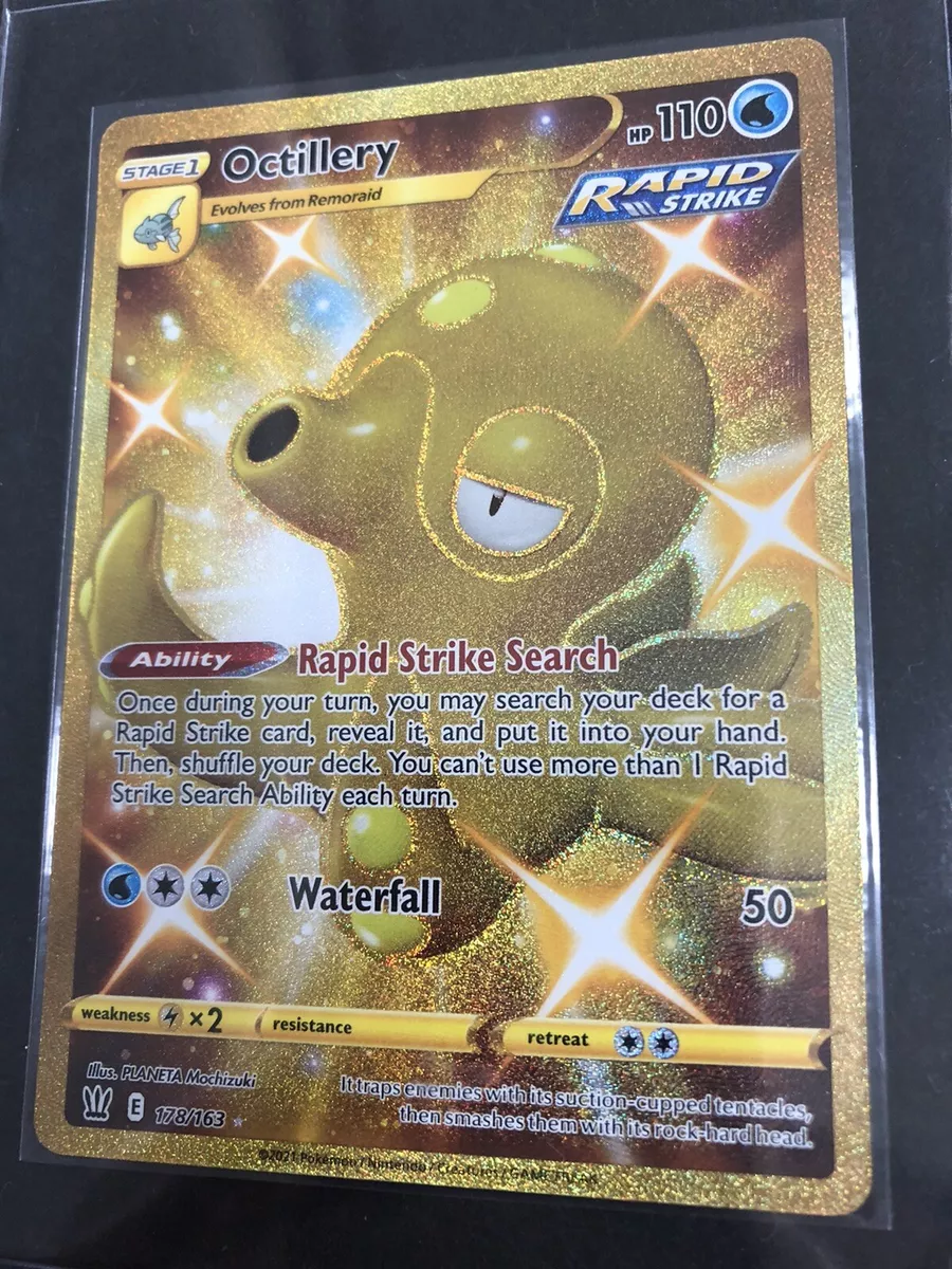 Pokemon Octillery Shiny Gold Secret Rare 178/163 Card Battle Styles NM/M