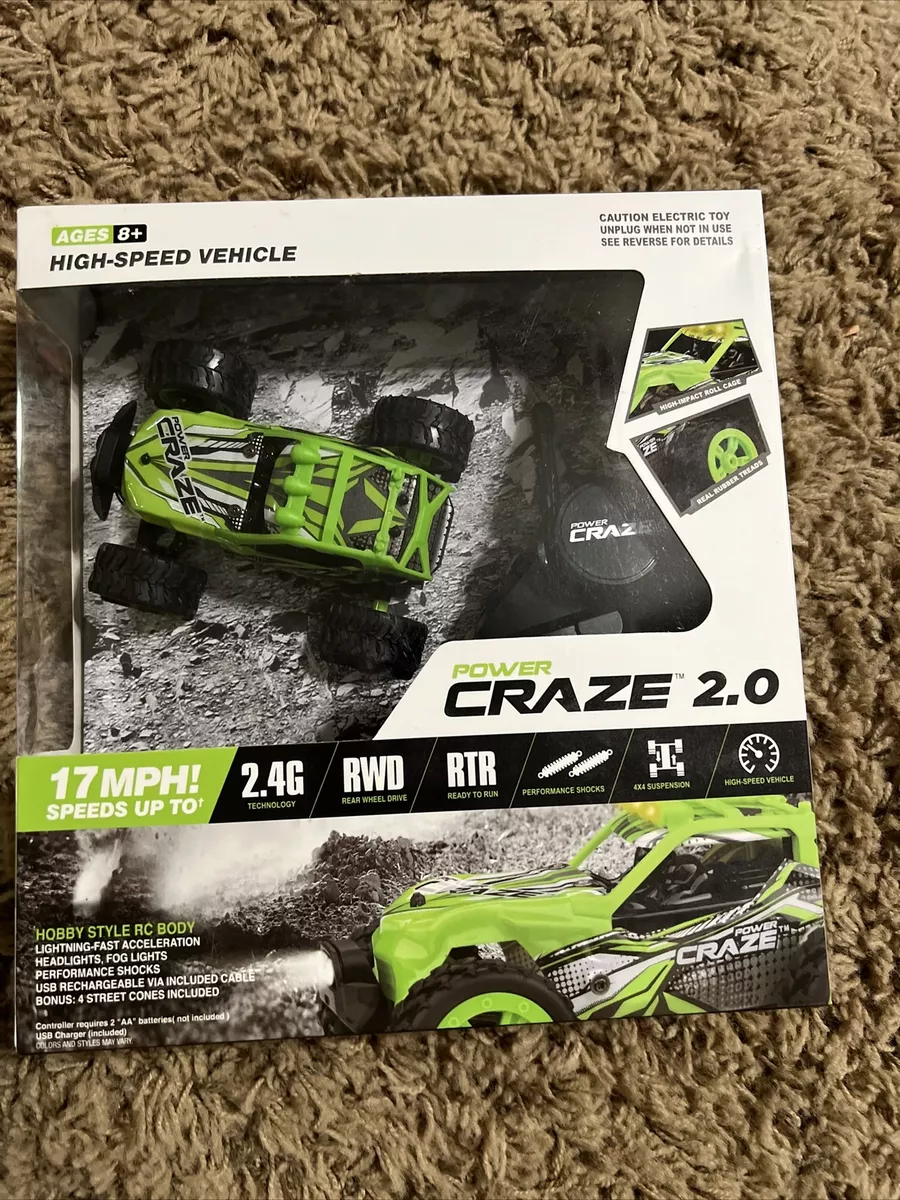 Power Craze 2.0 Mini RC Car With Remote Control Green brand new