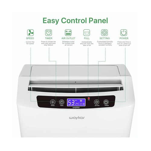 Waykar 2000 Sq. Ft Dehumidifier for Home and Basements, with Auto or Manual D... - Picture 2 of 6
