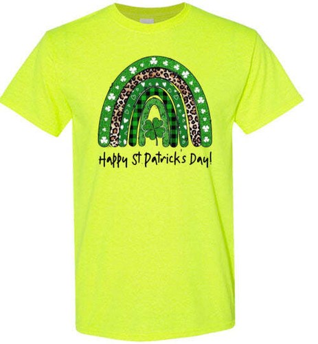 Lucky Irish Rainbow grafisches T-Shirt Top T-Shirt - Bild 10 von 24