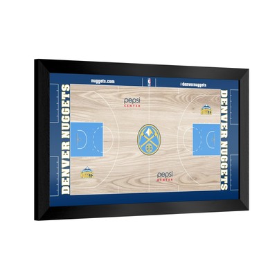 Wall Plaque - Ready-to-Hang Denver Nuggets Logo Black Framed Rectangle Plaque...