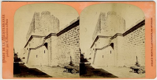 Stéréoscope Ancien Vers 1870 - Carcassonne, Les Grands Puits - À Restaurer