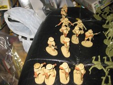 13 Vintage Beautifully painted WW 2 Gurkas Infantry in 1/32 scale by Airfix