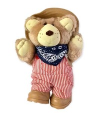 Furskins Dudley Teddy Bear Plush 8 Graphics Appalachian Artwork 1986 Vintage