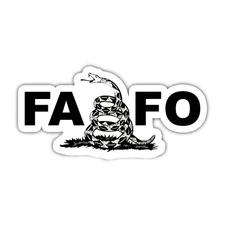 FAFO Gadsden Flag Sticker F*ck Around Find Out Snake Car Decal Dont Tread on Me