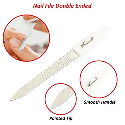 Metal Double Sided Nail Files Strong Edge For Manicure Pedicure Grooming