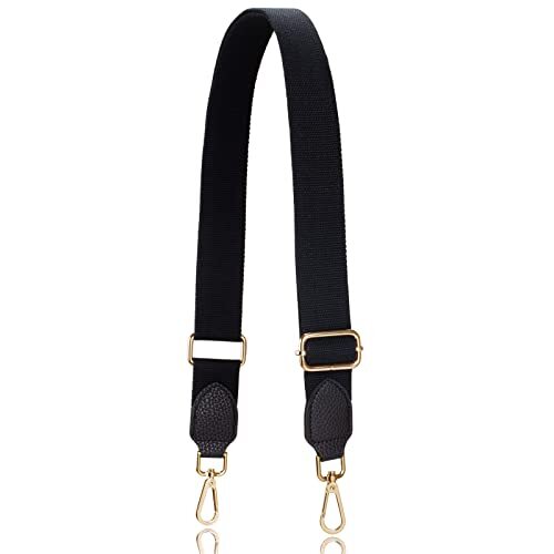 Allzedream Purse Straps Replacement Crossbody Bags Handbag Black, Gold Hardware