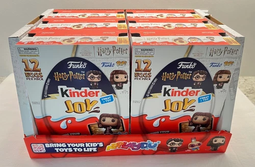 Lot 6 Boxes Kinder Joy Funko Pop Harry Potter (72 total) in Display Case