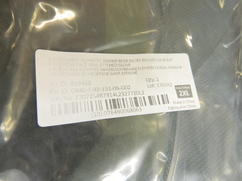 Ansell Microchem Chemical Talla 2XL Cantidad 4 GR40-T92-151-06-G02 SIN MÁSCARA Foto 4 de 4