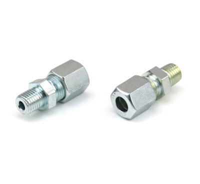 50x Einschraubverschraubung gerade-M8x1 keg auf Ø 4 mm-Stahl-Bauform: LL