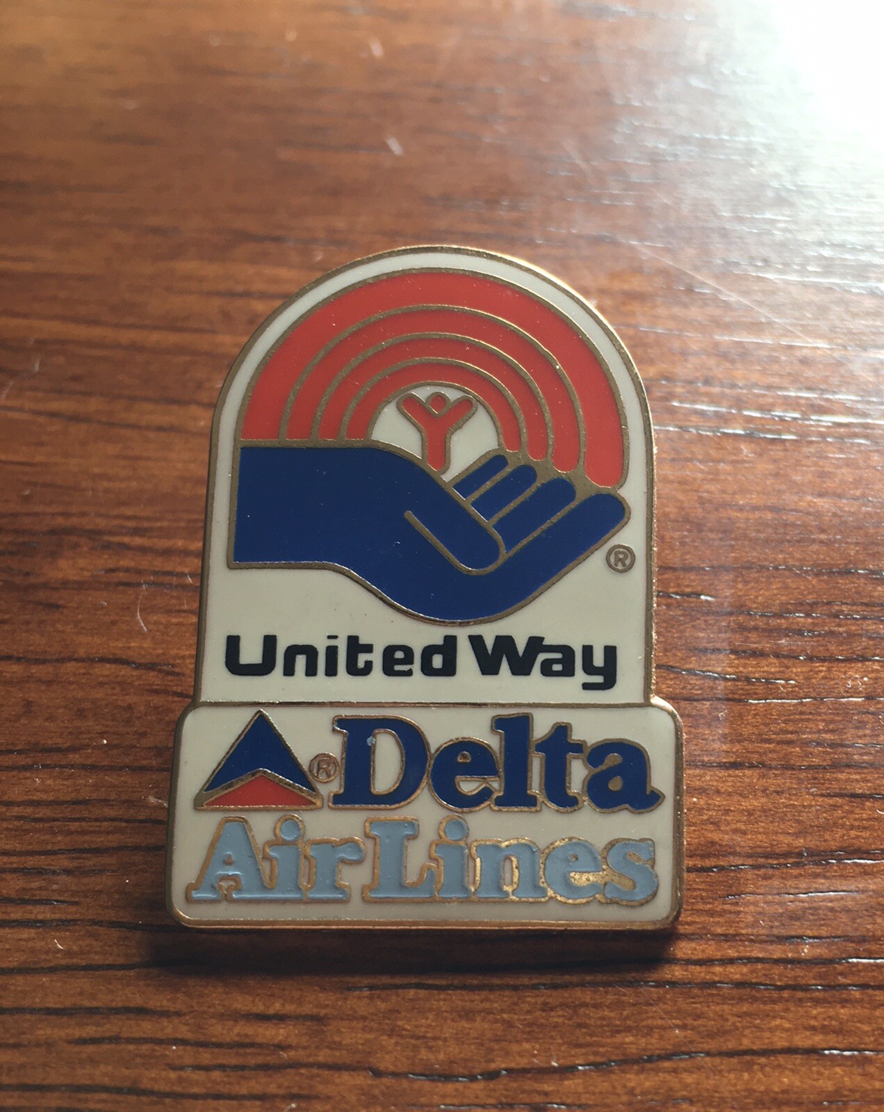 Vintage Delta Air Lines 1999 United Way Employee Worker Lapel Pin Collectible